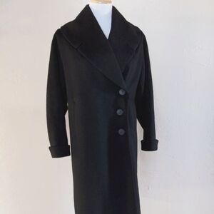 1950's VTG Betty Rose Fitted Coat Black Wool